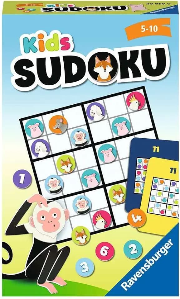 Ravensburger Kids Sudoku - Logikspiel ab 5 Jahre, Spiel für 1 Spieler