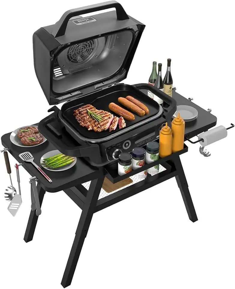 Adjustable Cart for Ninja Outdoor Woodfire Grill Stand OG700 OG800 OG900