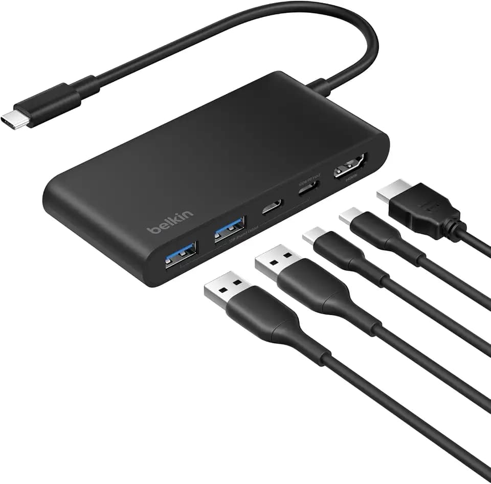 Belkin USB-C Hub 5-Port 4K HDMI 2.0 100W PD for MacBook, iPad & laptops