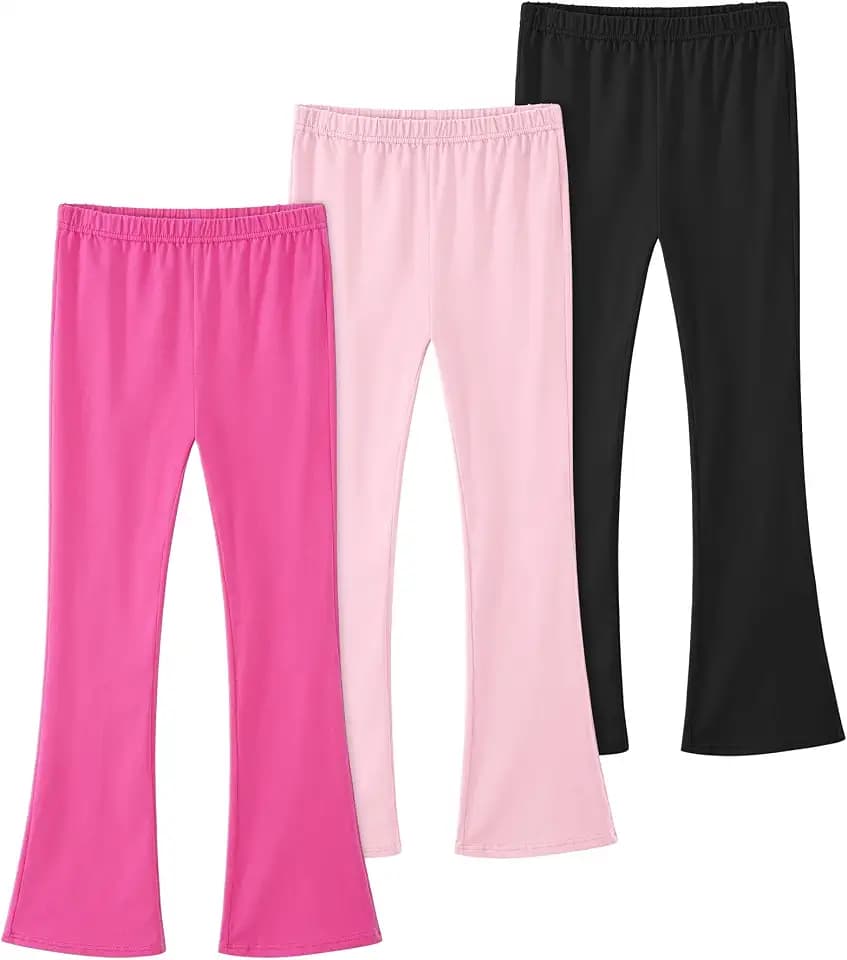 BOOPH Girls Flare Leggings Kids Casual Bell Bottom Pants for Teen Girls
