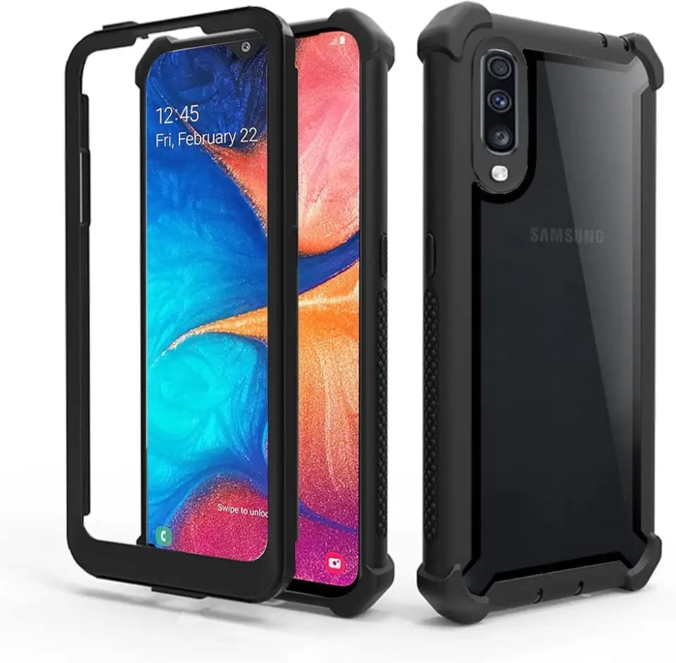 Asuwish Phone Case for Samsung Galaxy A70 Cover Rugged Shockproof Drop Proof Full Body Protective Heavy Duty Hybrid Mobile Dual Layer Cell Accessories Glaxay A70S A 70 Gaxaly 70A S70 Women Men Black