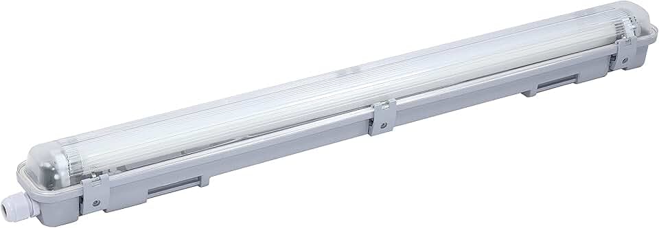 Reglette LED-Röhre, 60 cm, IP65, 1 x 9 W, Polycarbonat, weiß