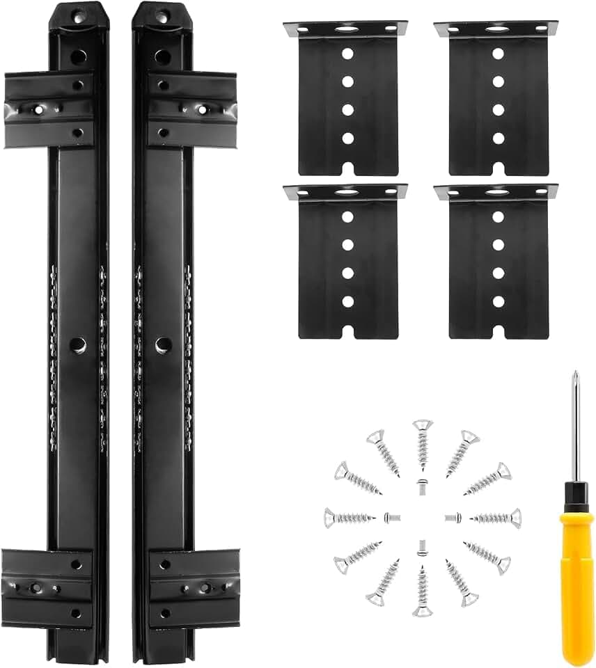 Bonsicoky 14 Inch Keyboard Slide, Black, 2Pcs