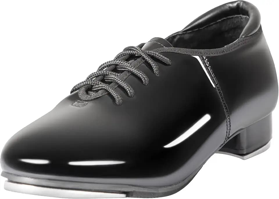 Linodes PU Leather Lace Up Tap Shoe Unisex Dance Shoes for Women and Men