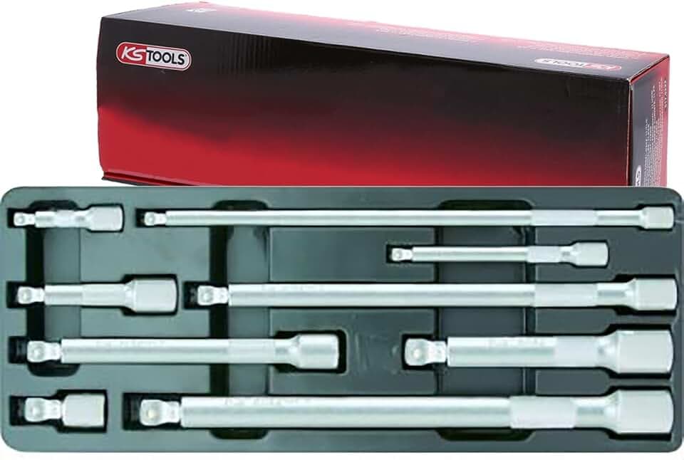 KS Tools 911.0009 Schwenkbare Verlängerung Set, 9, 4042146564608