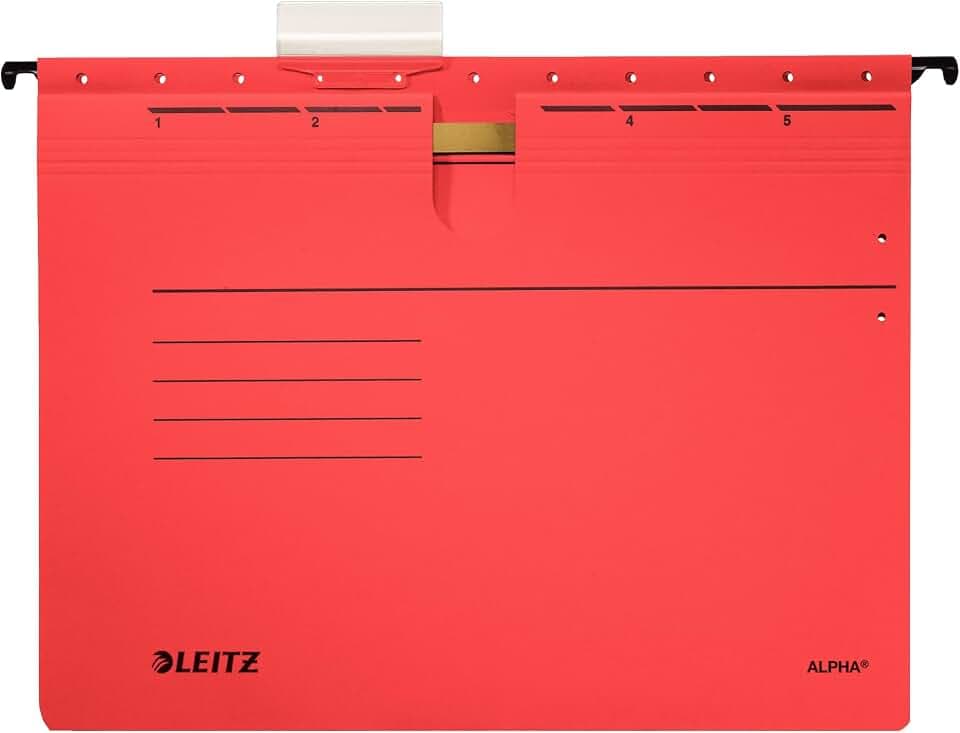Leitz Hängehefter 1984-25 rot VE 5