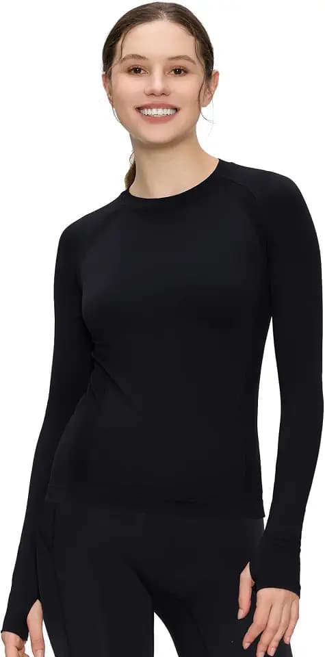 COZYFIT Long Sleeve Workout Tops for Women, Compression Shirt
