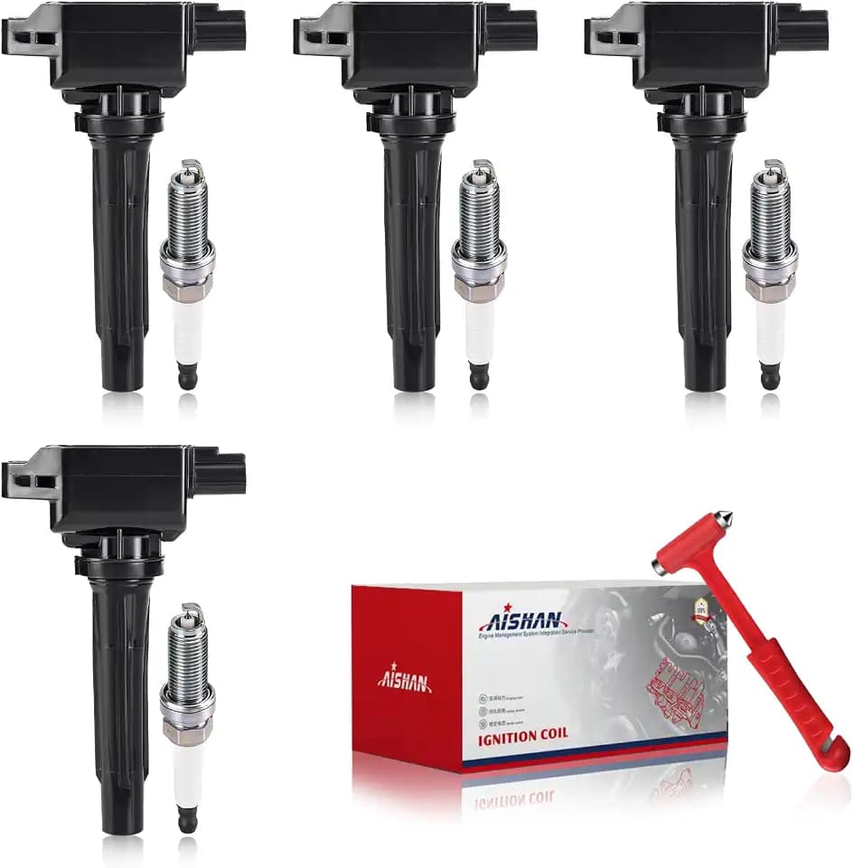 Set of 4 Ignition Coil Pack and Iridium Spark Plugs for Mazda 3 2012-2020