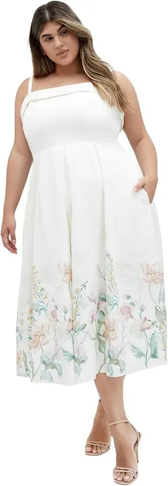 City Chic Women's Plus Size Dress - Love Fleur Linen
