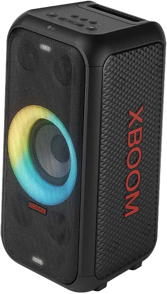 LG xboom DXL5T, rollbarer Bluetooth-Lautsprecher (200 W, Karaoke- & DJ-Funktionen, Beleuchtung), Schwarz [Modelljahr 2024]
