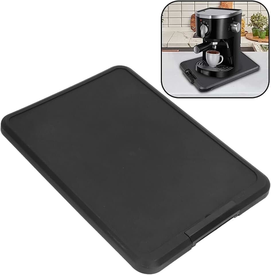 Rolltablett für die Küche, 41x30x2cm Verschiebbares Tablett für Kaffeemaschine
