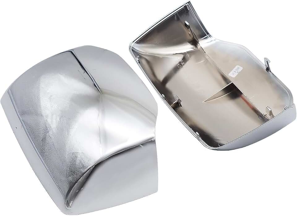 Chrome Hood Mirror Cover Pair for Kenworth T680 & Peterbilt 579 587
