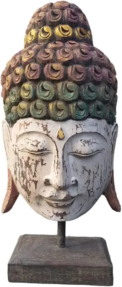 CABEZA BUDA EN SOP. MADERA