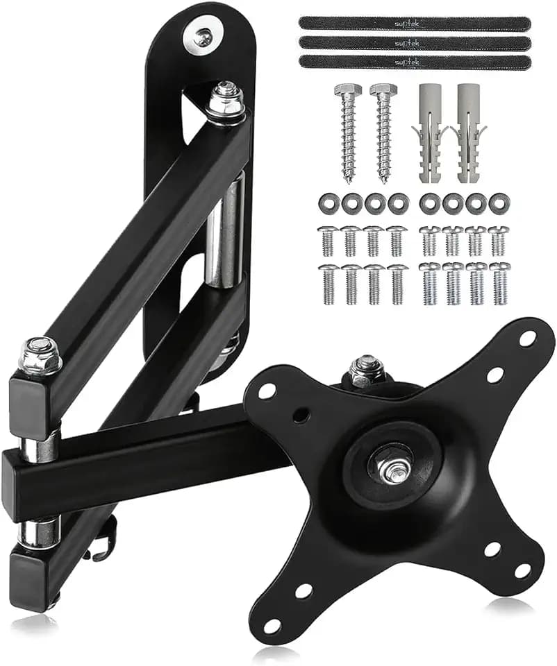 Suptek TV Wall Bracket Mount Swivel and Tilt for Most 15"-32" LED, LCD, OLED Flat Screen TVs and Monitors with VESA 75x75-100x100mm up to 13kg Full Motion Monitor Wall Bracket MA2720