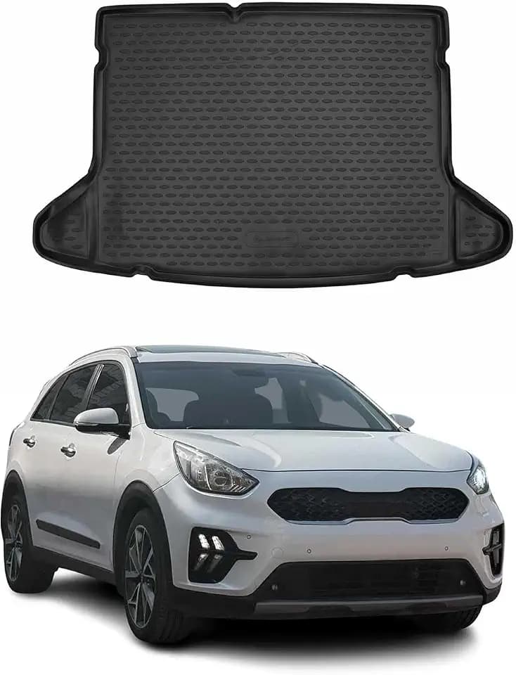 OMAC Cargo Mats Liner for Kia NIRO Hybrid 2017 2018 2019 2020 2021 2022 Trunk Waterproof TPE Black