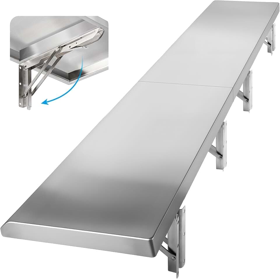 Folding Concession Shelf 12" x 48" Spliced Style