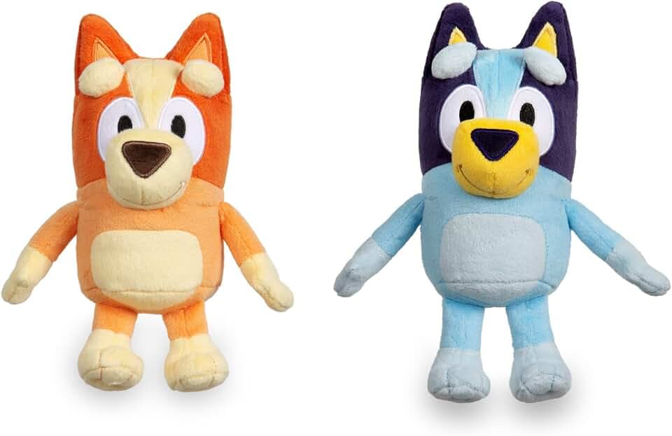 Famosa BLY06000 Plüschtier Bluey oder Bingo sdos. 20 cm weich und kuschelig