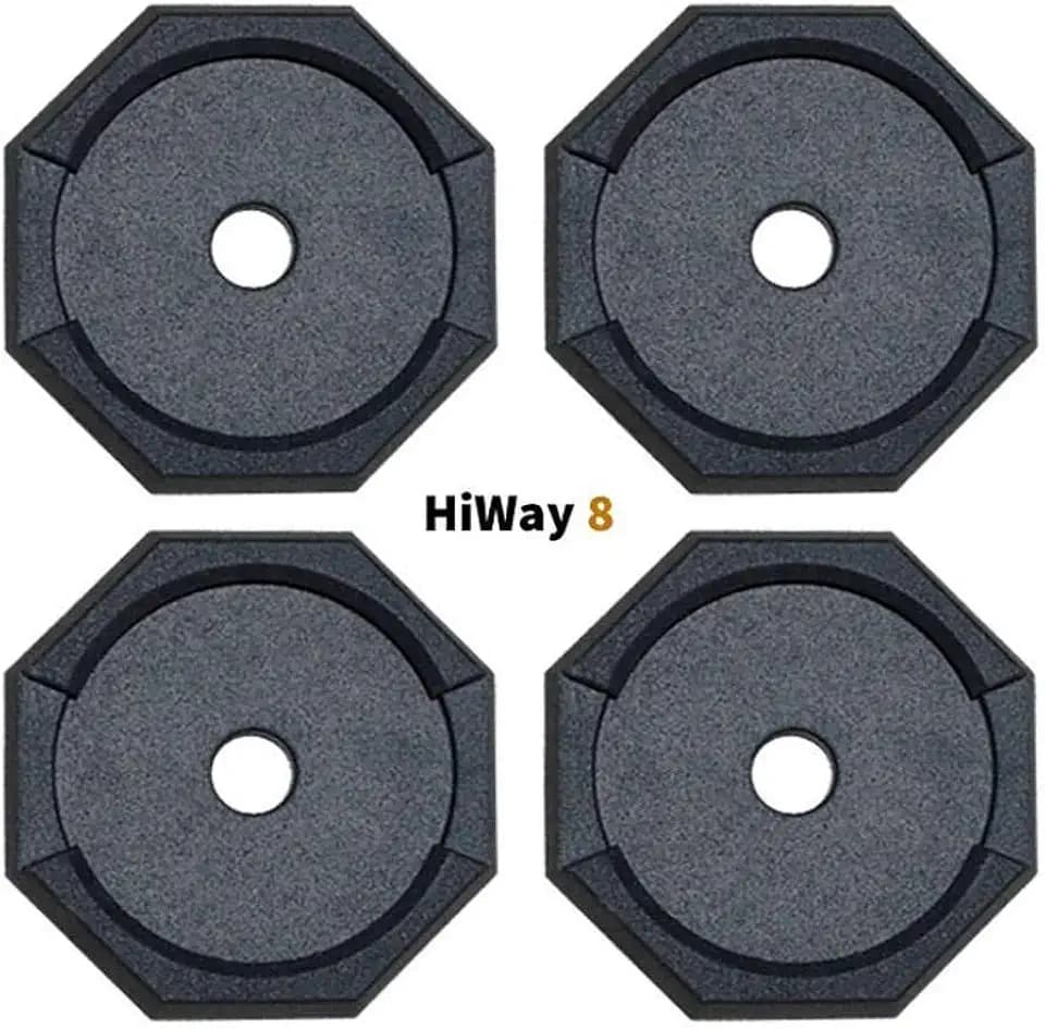 SnapPad HiWay RV Leveling Pads - Permanent Jack Stabilizers for RVs - 8" Round Leveling Jack Pads for HWH Leveling System - Heavy Duty Replacement for Blocks - Made in The USA (4-Pack)