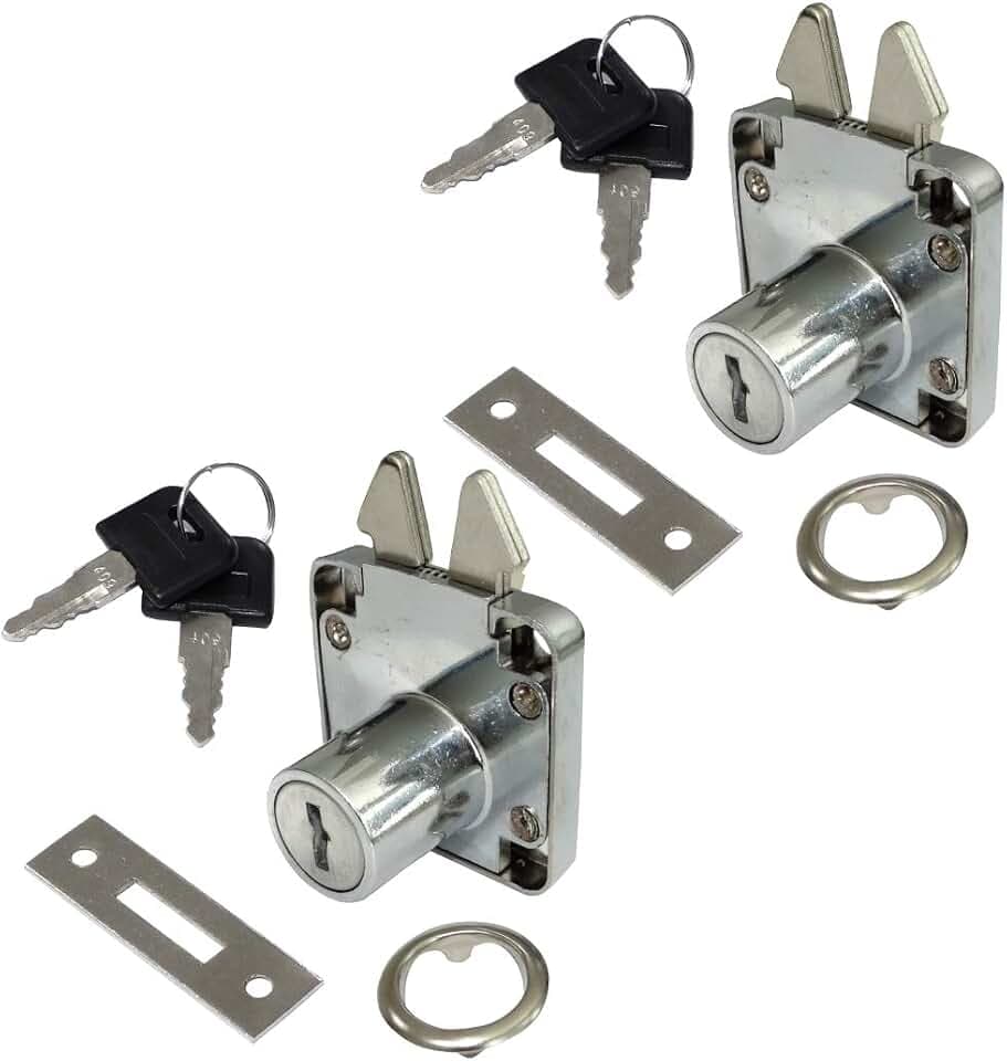 AERZETIX: 2 X Arretierungen Türschlösser und Schlüssel für Möbel 40 mm C41401