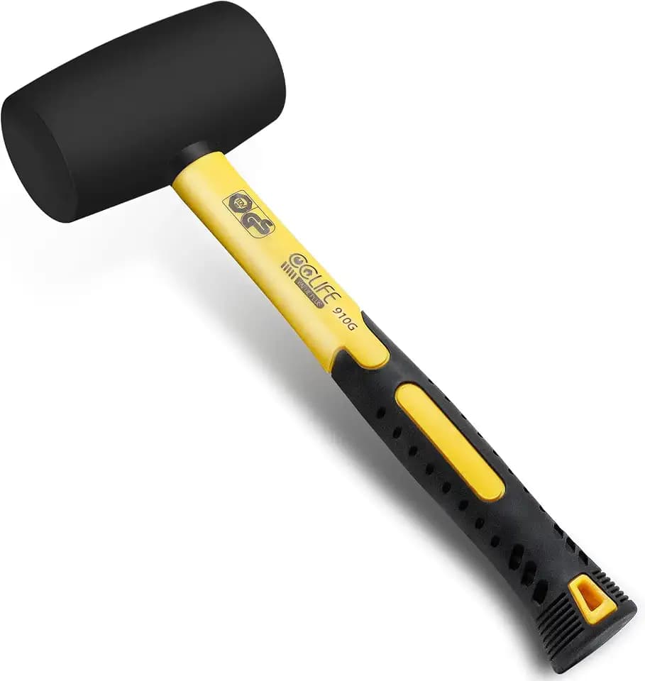 CCLIFE Gummihammer Schwarz, 910g D=65mm TÜV GS Zertifizierter Schonhammer