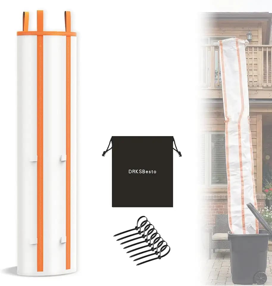 1Pack 10ft Construction Trash Chute Section – Heavy-Duty, Tear-Resistant Material; Includes 8 Zip Ties (120lb Rated) & Storage Bag; For Construction, Renovation, Remodeling, Household, Laundry (1Pack)