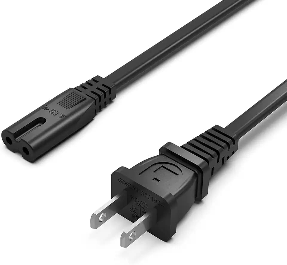 Superer 12FT Printer Power Cord, 2 Prong Cable for HP Canon Epson Printers
