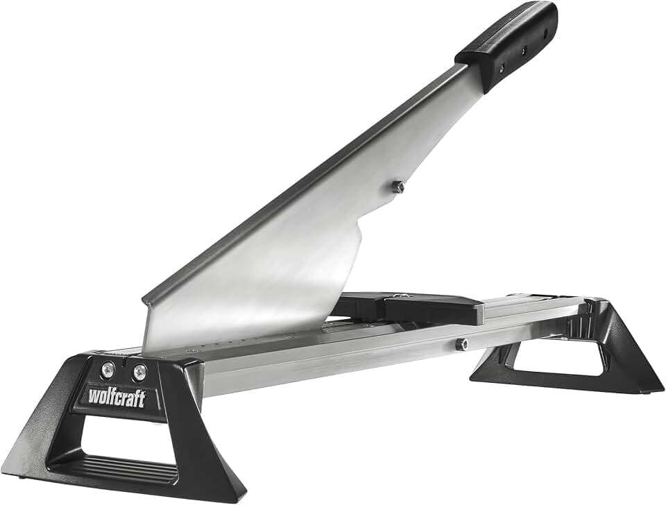 Wolfcraft 6937000 Laminatschneider LC 600 | Schneidegerät für Laminat von bis zu 46,5 cm Breite | Max. Schnittstärke: 11 mm | Ideal für Standard-Verlegearbeiten