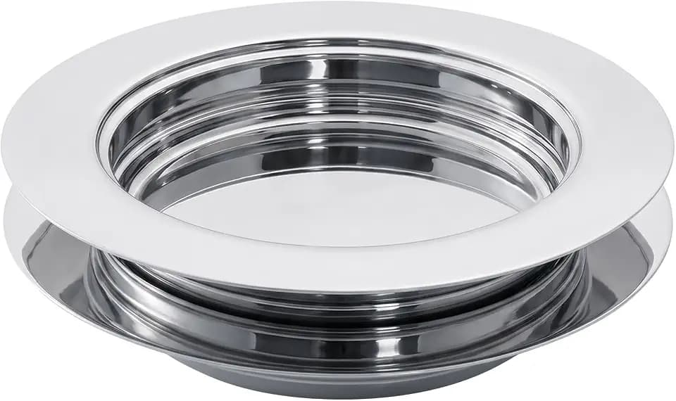 2Pcs Stainless Steel Communion Bread Plate for Church Silver,No Lid