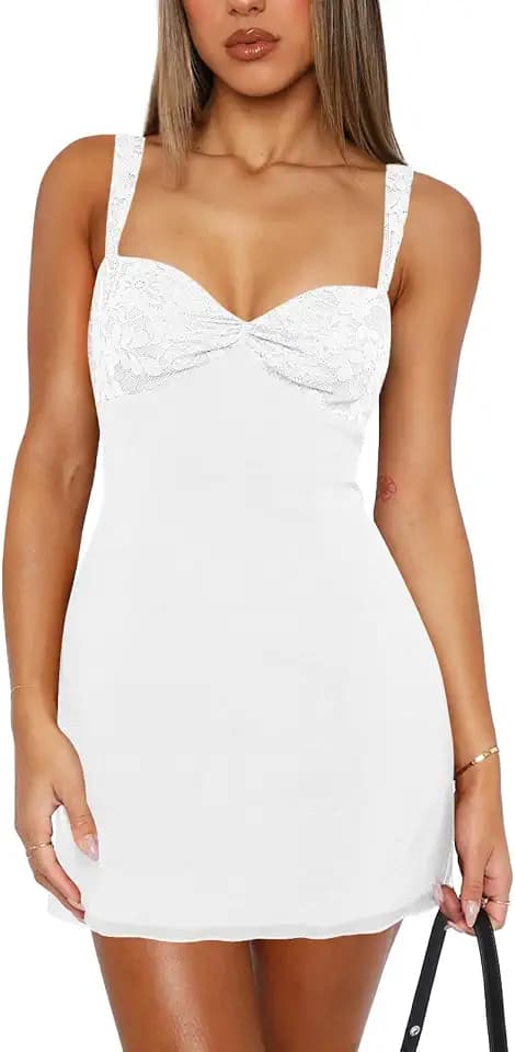 MIYIEONZ Women Summer Mini Dress Formal Going Out Short Dresses