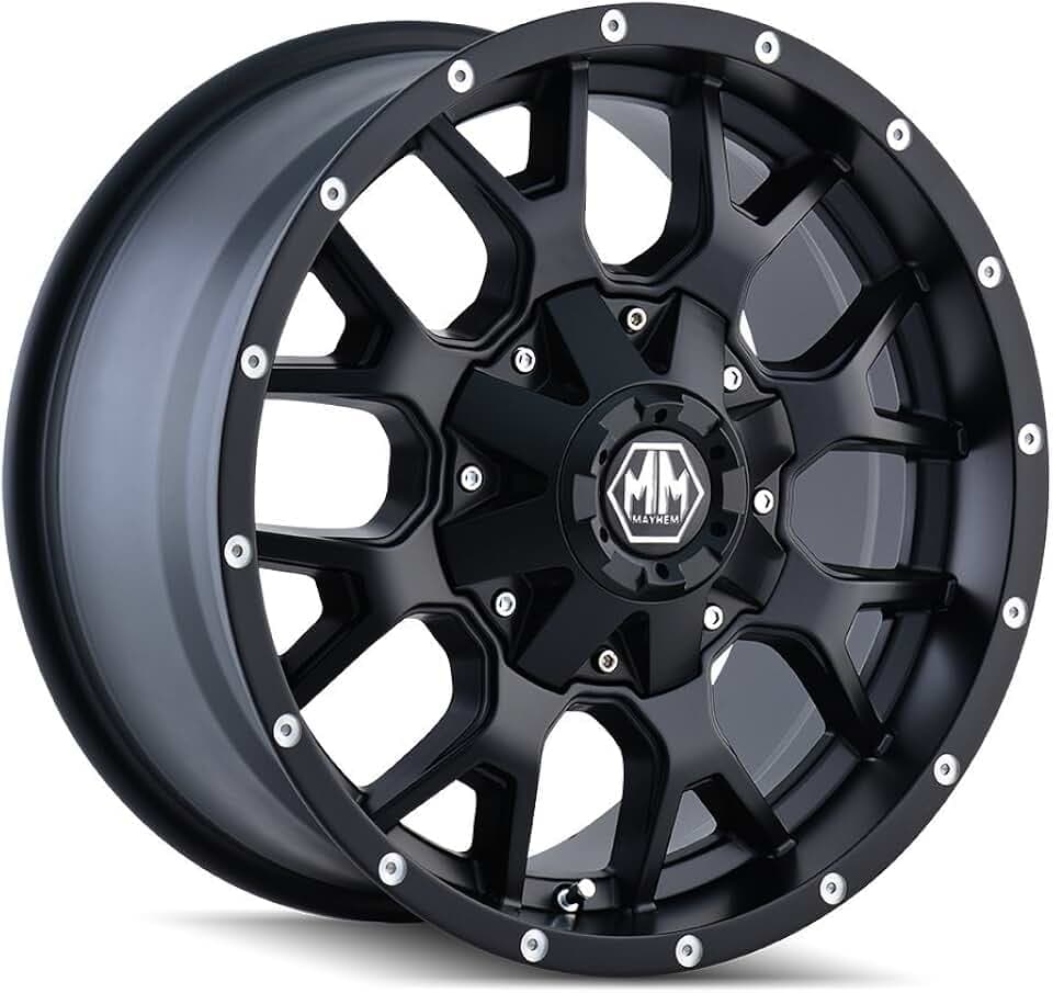 MAYHEM Warrior (8015) Matte Black 17X7.5 5-108/5-114.3 40MM 72.62MM Wheel