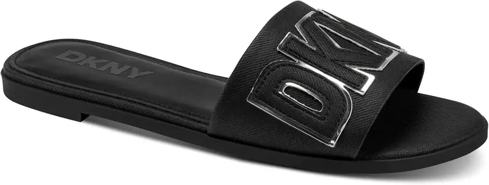 DKNY Women's Willow Flat Slide Sandal With Logo