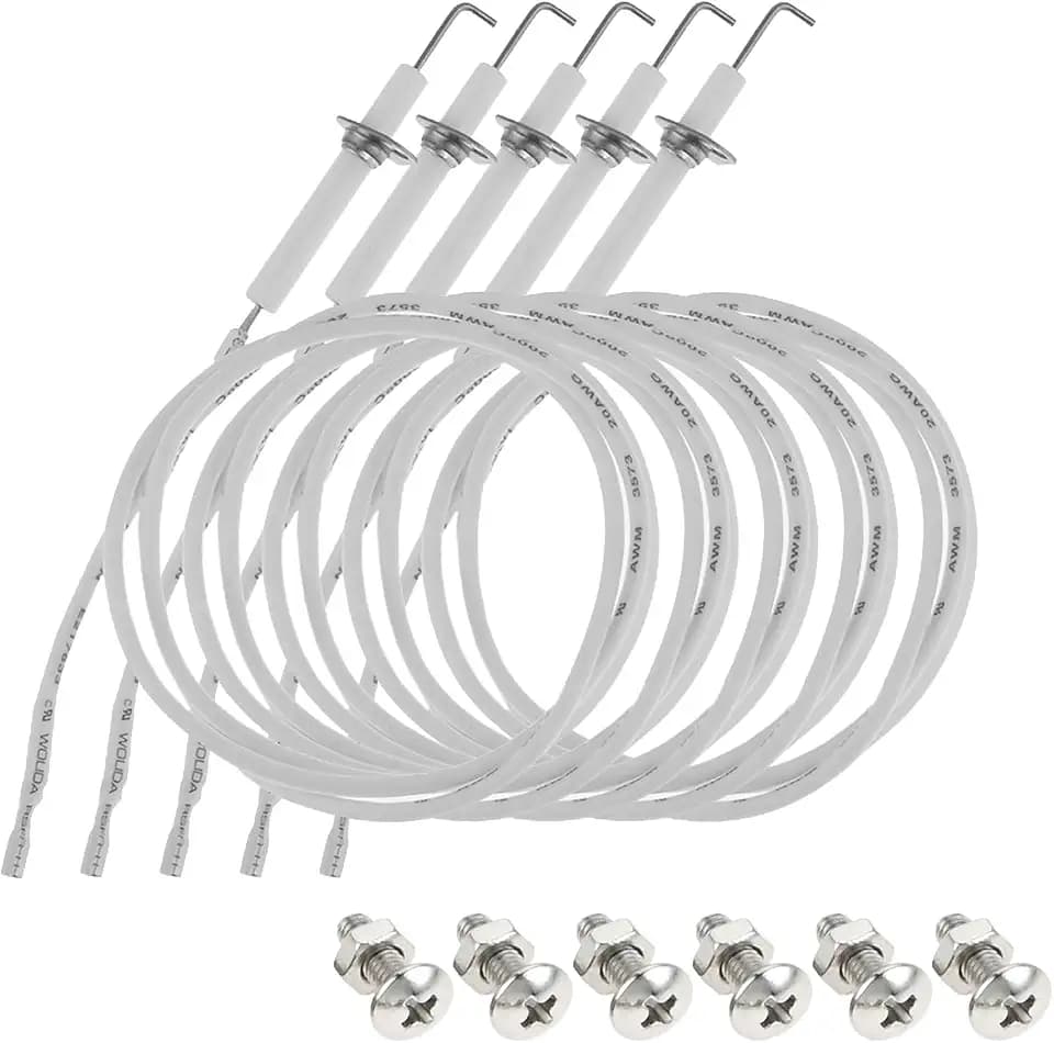 Yetaha 5Pcs Grill Igniter Wire Ceramic Electrode Replacement for Gas Grills