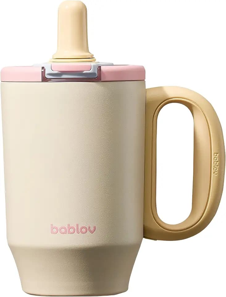 BABLOV 23oz Ceramic Lined Tumbler with Straw Insulated Coffee Tumbler