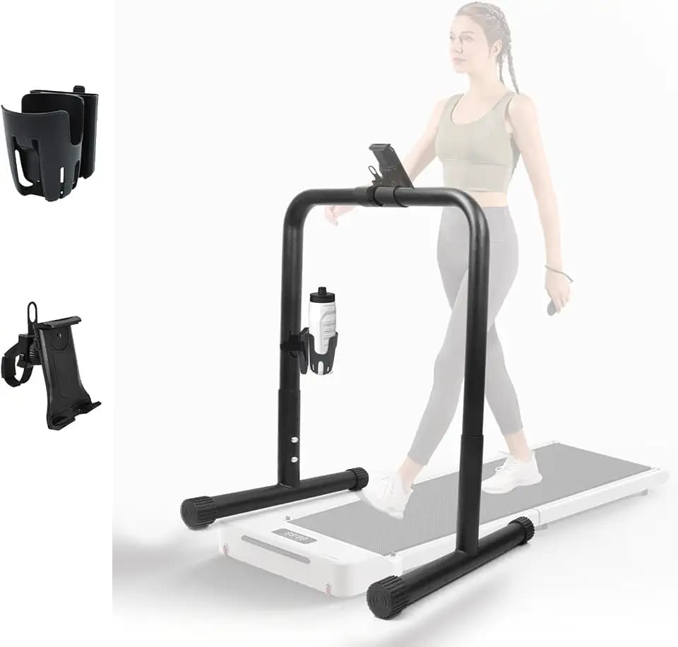 Walking Pad Handle Bar, Up to 21.5", with Phone and Water Bottle Holders