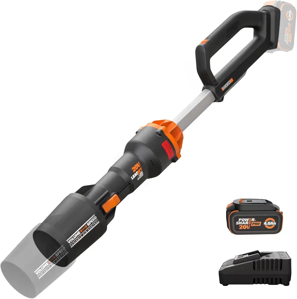 WORX Cordless Leaf Blower, 20V Electric Blower for Leaf Removal, WG543