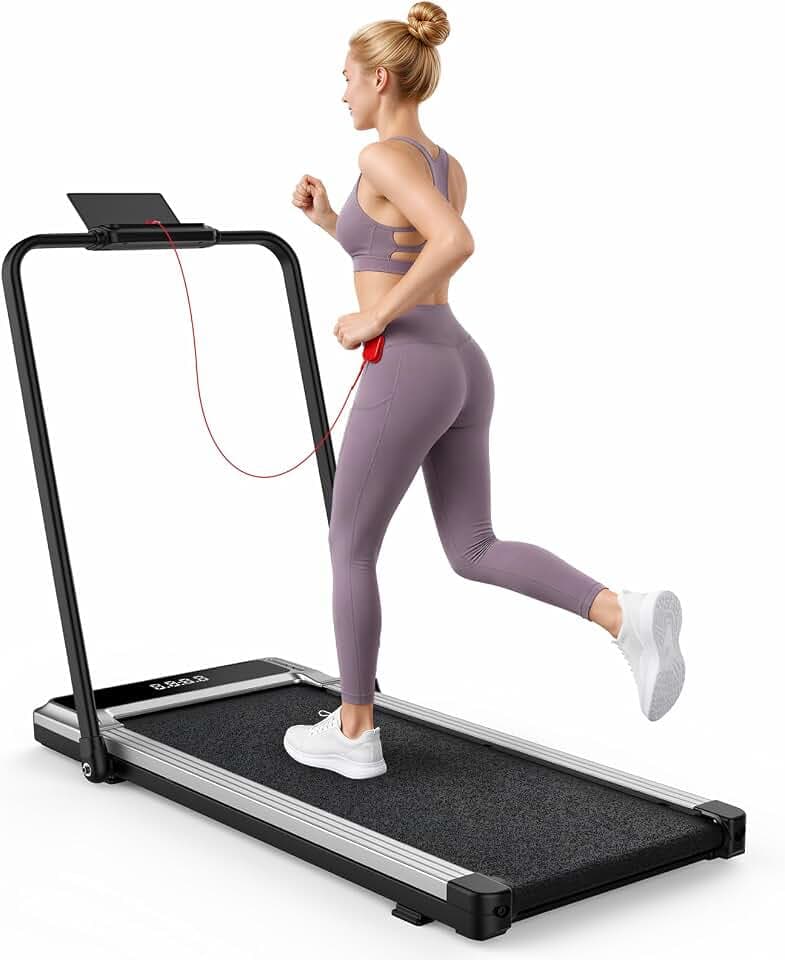 NEWBULIG Foldable Walking Pad with Handle Bar,Treadmills for Home Office