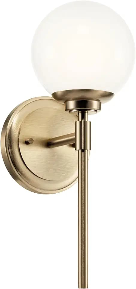 Kichler Benno 13.75" 1-Light Wall Sconce Light, Champagne Bronze