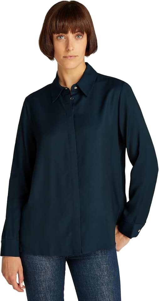 Tommy Hilfiger Damen Hemd Soft Viscose Regular Fit