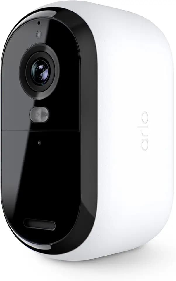 Arlo Essential Security Cameras Wireless Outdoor 1080p HD (2nd Gen, 2023 Release) - Battery Power, Person Recognition, Package Detection, Animated Preview, 1-Month Trial of Secure Plan, 1 Cam, White