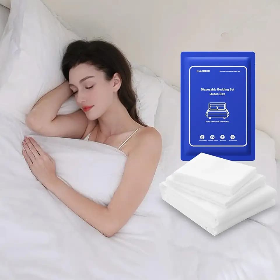 Disposable Bed Sheet Queen Size, Disposable Sheet for Travel 1 Pack
