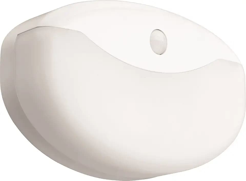 Lithonia Lighting 7 Inch Flush Mount LED Ceiling Light with Motion Sensor,120 Volts, 10 Watts, Wet Listed, 575 Lumens, White (FMMCL 840 PIR M4)