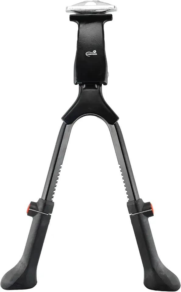 Lumintrail Center Mount Bike Double Leg Kickstand - Adjustable Height Kick Stands for 24, 26, 27.5, 29 Inch Adult Bicycles - Perfect for Cruiser, Road and Hybrids
