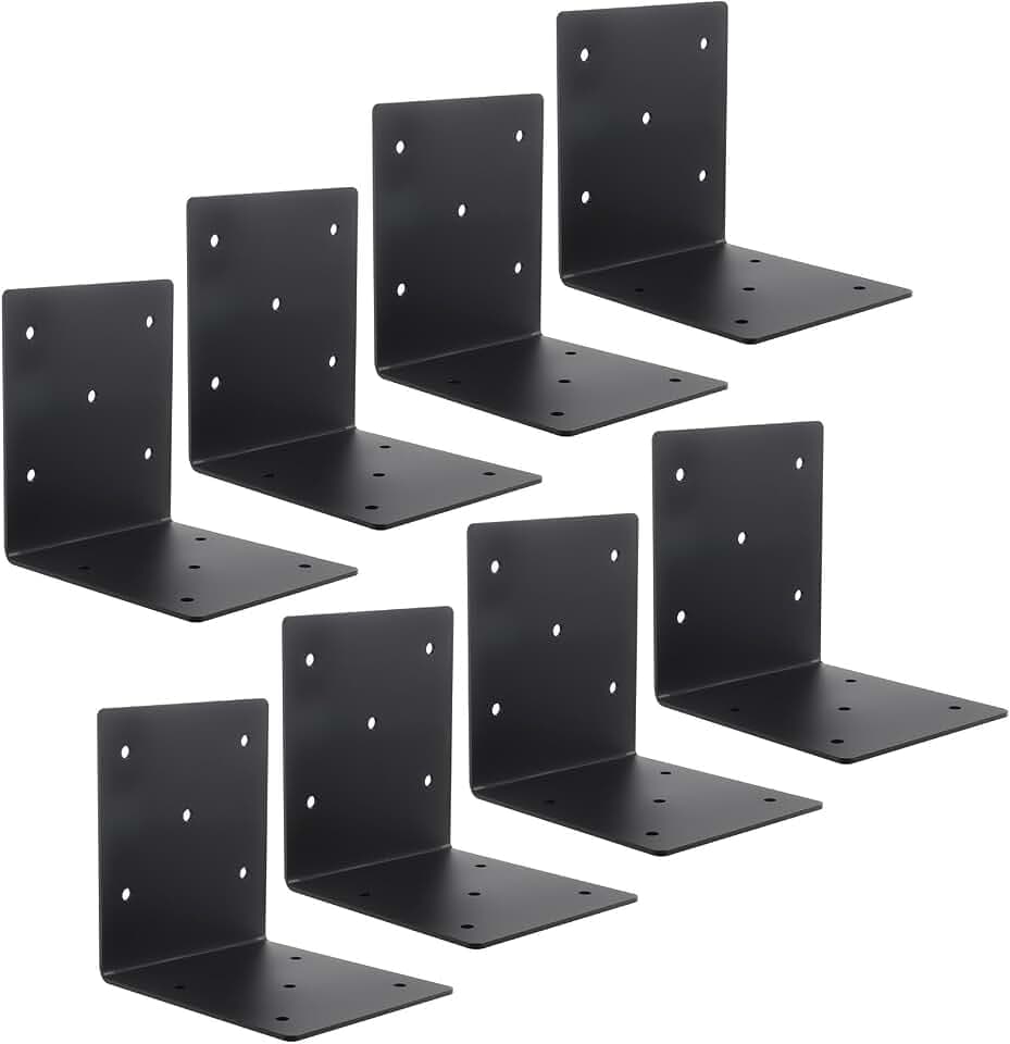 8 pcs 6" x 6" x 5" Heavy Duty Steel L Right Angle Bracket