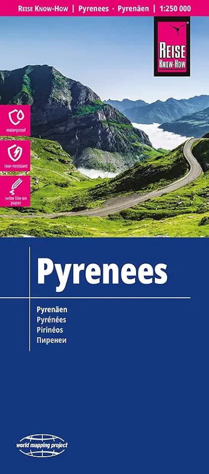 Reise Know-How Landkarte Pyrenäen / Pyrenees (1:250.000): reiß- und wasserfest (world mapping project)