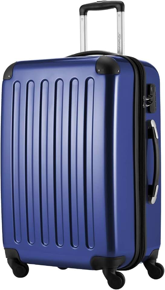 Hauptstadtkoffer Alex - Erweiterbarer Hartschalenkoffer 65 cm (74 L) mit Zahlenschloss - robuster Trolley-Reisekoffer mit 4 Doppelrollen, Dunkelblau