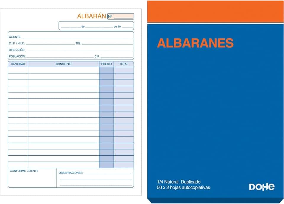 Dohe - Lieferscheinhefte (10 Stück) - 50 Blatt (50 Blatt mit 1 Kopie), Größe A5 14 x 21 cm, mikroperforierte Seiten, spanische Blöcke für Lieferung und Transport, Büromaterial
