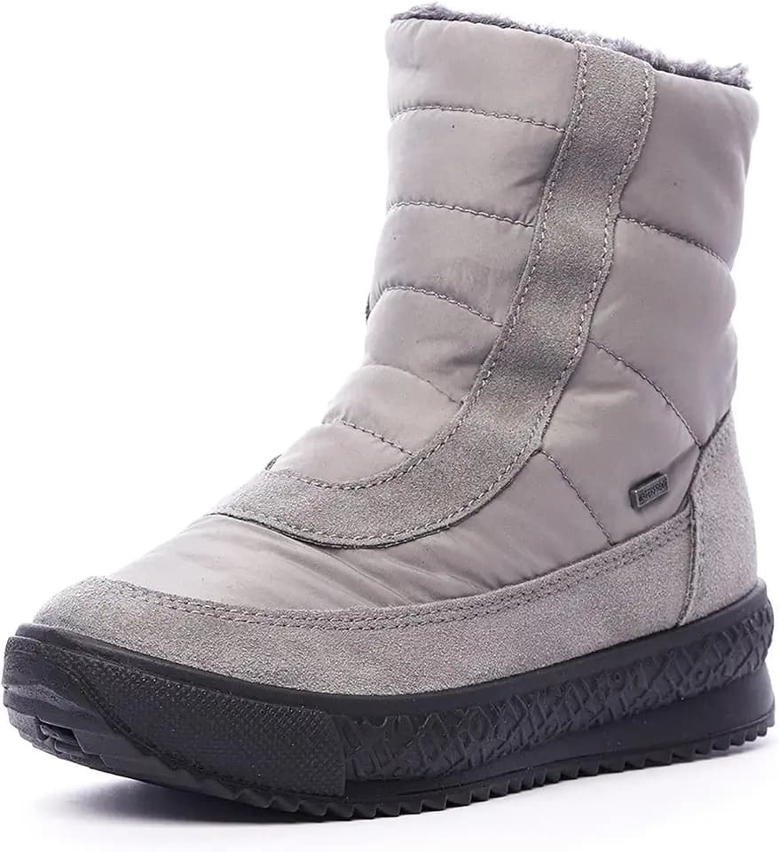 Nordan wasserdichte Boots Damen. Warme und bequeme Stiefel Damen. Stilvolle gefütterte Winterschuhe. Wasserdichte Winterstiefel mit Membran. Art. 8201R (grau 500, 38)