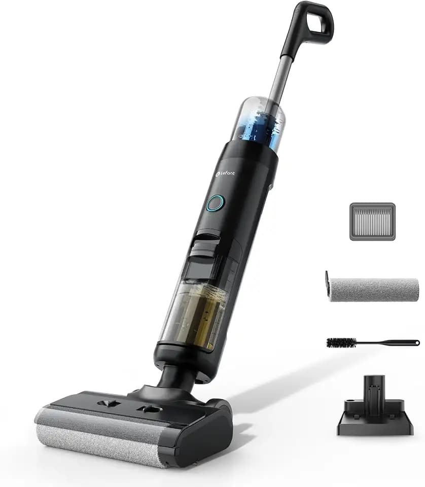 Lefant Nass Trockensauger mit Akku, 20kPa Saugkraft Selbstreinigung ohne Schmierflecken, bis zu 230㎡, 700ml Wassertank, Ideal Für Haushalt Und Haustierbesitzer
