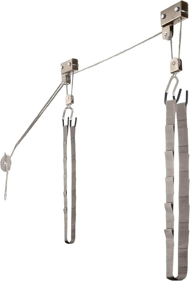 RAD Sportz Kayak Storage Hoist Overhead Pulley System, Gray