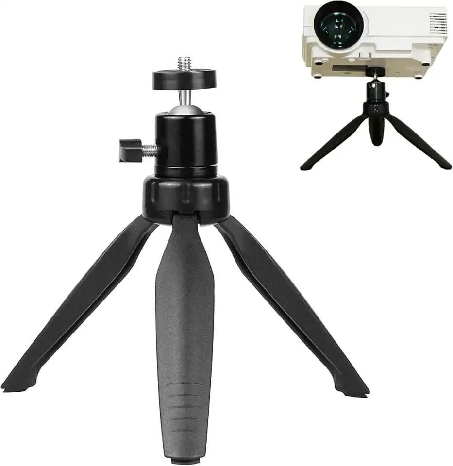Mini Projector Tripod Mount Compatible with APEMAN,DR. J Upgrade, DBPOWER, Anker, Artlii, LoongSon, AAXA Technologies and Most Other Mini Projector, 360° Rotation, 90° Tilt Angle, Easy Installation